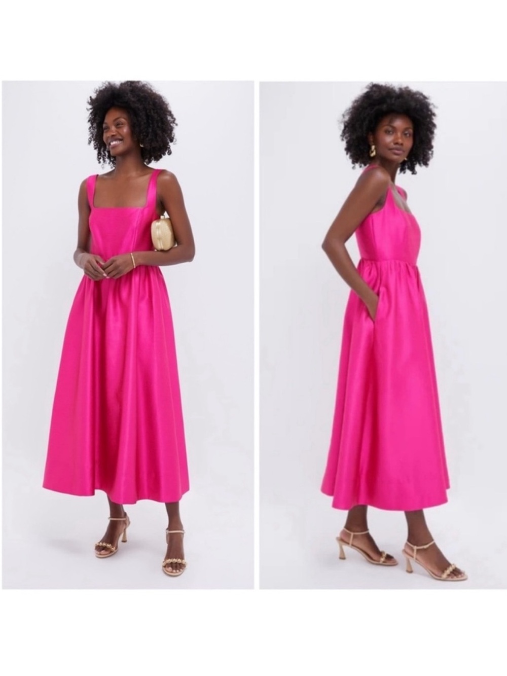 NWT!! Tuckernuck Hot Pink Dupioni Silk Esme Dress